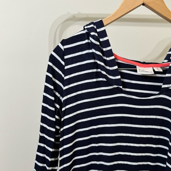 S Blue Caribbean Beach Coverup with Hoodie - Picture 2 of 5